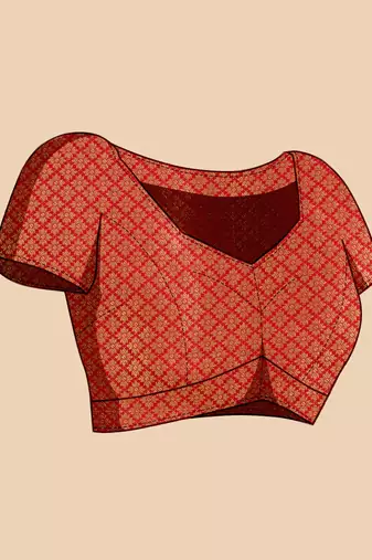 Mustard woven self design embellished pure silk banarasi saree with blouse
