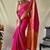 Pink woven self design embellished pure silk patola saree with blouse