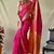 Pink woven self design embellished pure silk patola saree with blouse