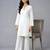 White embroidered rayon kurta set