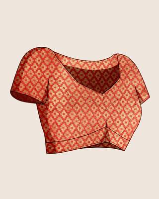 Mustard woven self design embellished silk blend banarasi saree with blouse 5