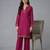 Pink embroidered rayon kurta set