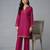 Pink embroidered rayon kurta set