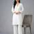 White embroidered rayon kurta set