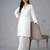 White embroidered rayon kurta set