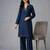 Navy embroidered rayon kurta set