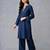 Navy embroidered rayon kurta set