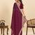 Wine striped, sequence georgette bollywood saree with blouse