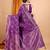 Magenta woven self design embellished pure silk banarasi saree with blouse