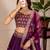 Wine Color  Embroidery Thread & Sequence Work  Silk  Lahenga Choli Set