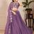 Purple Color Embroidery With Multi Thread & Sequence Work Fox Georgette Lahenga Choli Set