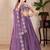 Purple Color Embroidery With Multi Thread & Sequence Work Fox Georgette Lahenga Choli Set