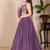 Purple Color Embroidery With Multi Thread & Sequence Work Fox Georgette Lahenga Choli Set