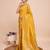 Yellow woven embellished pure silk banarasi saree with blouse