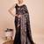 Black woven embellished pure silk banarasi saree with blouse