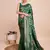 Green woven embellished pure silk banarasi saree with blouse