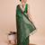 Green woven embellished pure silk banarasi saree with blouse