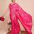 Pink woven embellished pure silk banarasi saree with blouse