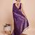 Violet woven embellished pure silk banarasi saree with blouse
