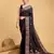 Black woven embellished pure silk banarasi saree with blouse