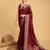 Maroon woven embellished pure silk banarasi saree with blouse