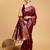 Maroon woven embellished pure silk banarasi saree with blouse