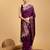 Purple woven embellished pure silk banarasi saree with blouse