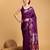 Purple woven embellished pure silk banarasi saree with blouse
