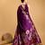 Purple woven embellished pure silk banarasi saree with blouse