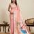 Baby pink meenakari motifs design semi cotton silk paithani saree with blouse