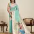 Sky blue meenakari motifs design semi cotton silk paithani saree with blouse