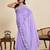 Lavender embellished floral print georgette bollywood saree with blouse