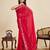 Red embellished floral print georgette bollywood saree with blouse