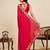 Red embellished floral print georgette bollywood saree with blouse