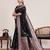 Black floral jacquard banarasi saree with blouse