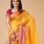 Yellow woven self design cotton silk kota doria saree with blouse