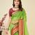 Parrot green woven self design cotton silk kota doria saree with blouse