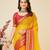 Yellow woven self design cotton silk kota doria saree with blouse