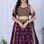 Wine Color Embroidery With Thread & Sequence Work Fox Georgette Lehanga Choli Set