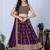 Wine Color Embroidery With Thread & Sequence Work Fox Georgette Lehanga Choli Set