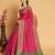 Dark pink woven self design embellished pure silk patola saree with blouse