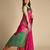 Pink woven self design embellished pure silk patola saree with blouse