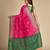 Pink woven self design embellished pure silk patola saree with blouse