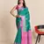 Rama woven self design embellished pure silk patola saree with blouse