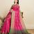 Pink woven self design embellished pure silk patola saree with blouse