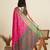 Pink woven self design embellished pure silk patola saree with blouse