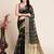 Black woven self design kota doria kota doria saree with blouse