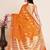 Light orange woven self design kota doria kota doria saree with blouse