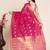Pink woven self design kota doria kota doria saree with blouse