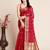 Red woven self design kota doria kota doria saree with blouse